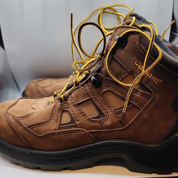 Carhartt Men's Brown Boot Insulated Steel toe 8.5D Leather Slip Resistant NIB - Picture 4 of 16